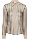 DRIES VAN NOTEN STRIPED VOILE SHIRT