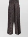 Dries Van Noten Striped Wide-leg Pants Featuring Button Detail In Brown