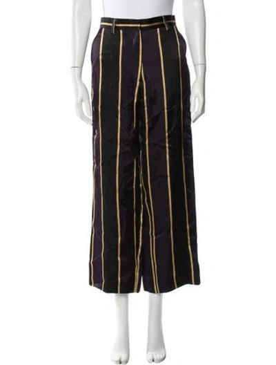 Pre-owned Dries Van Noten Striped Wide Leg Pants In Multi