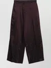 Dries Van Noten Striped Wide Leg Trousers And Pockets In Purple