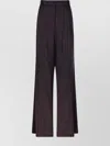 Dries Van Noten High-waisted Wide Leg Trousers With Vertical Stripes In Black