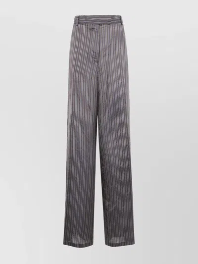 DRIES VAN NOTEN STRIPED WIDE-LEG TROUSERS POCKETS
