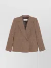 Dries Van Noten Structured Double-breasted Jacket With Shoulder Pads In Brown