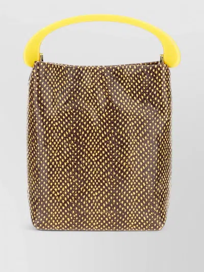 Dries Van Noten Structured Polka Dot Shoulder Bag Top Handle