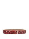 Dries Van Noten Python-effect Leather Studded Belt