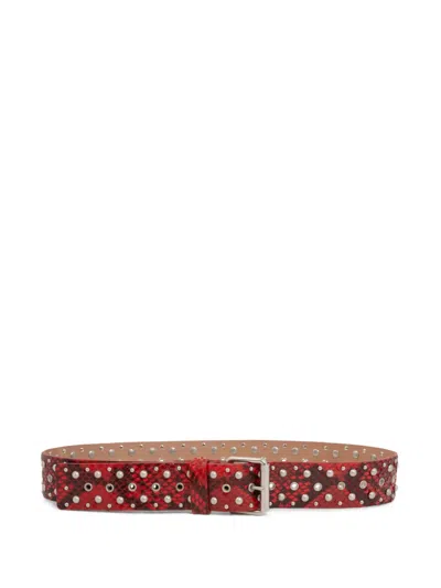 DRIES VAN NOTEN STUDDED LEATHER BELT