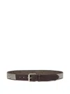 Dries Van Noten Studded Leather Belt In Brown