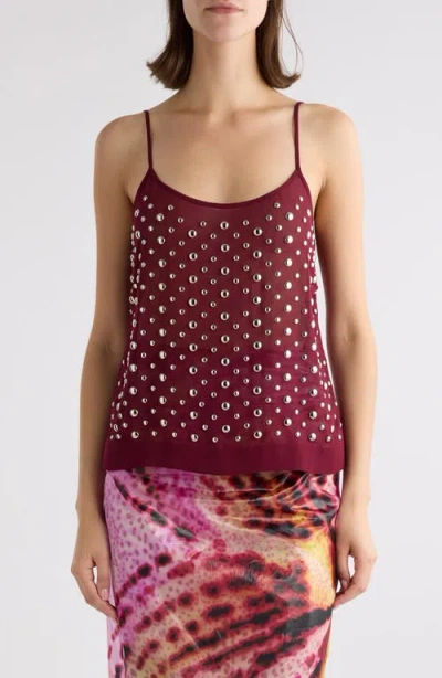 DRIES VAN NOTEN DRIES VAN NOTEN STUDDED SHEER CHIFFON CAMISOLE