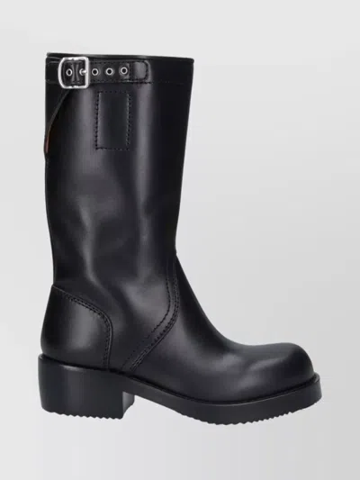 DRIES VAN NOTEN STYLISH MID-CALF BLOCK HEEL BOOTS