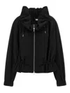 Dries Van Noten Drawstring Collar Sweatshirt With Elasticated Cuffs And Hem In Black
