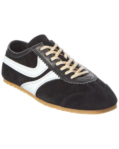 Dries Van Noten Suede Leather Sneakers In Black