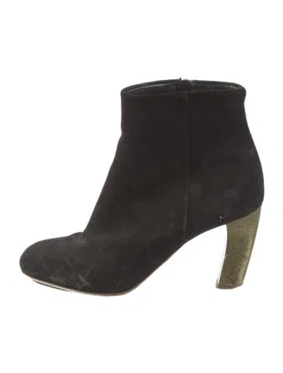 Pre-owned Dries Van Noten Suede Boots In Black