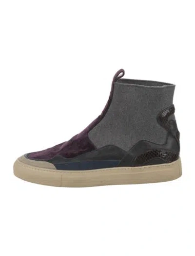 Pre-owned Dries Van Noten Suede Boots In Blue