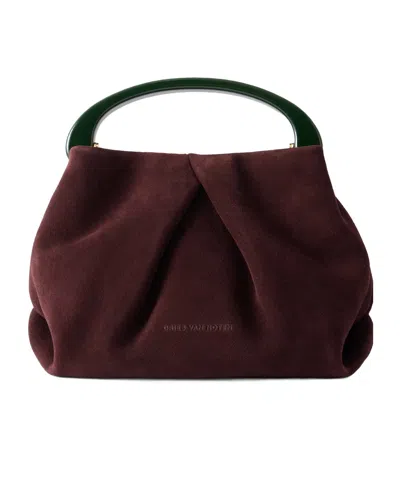 Dries Van Noten Suede Clutch In Black