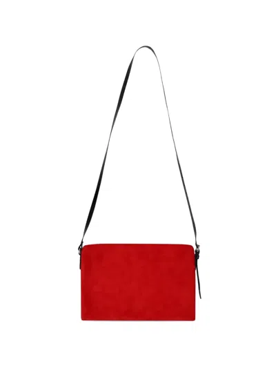 Dries Van Noten Suede Crossbody Bag In Red