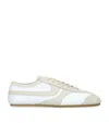 Dries Van Noten Leather Sneakers Low Profile Suede Panels Rubber Sole In Animal Print