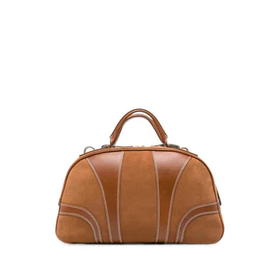 Dries Van Noten Suede Leather-panelled Tote Bag In Brown/brown