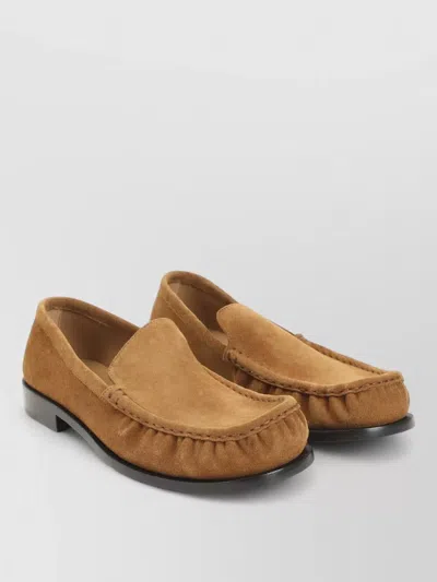 Dries Van Noten Suede Loafer Slipper Apron Toe Design In Multi