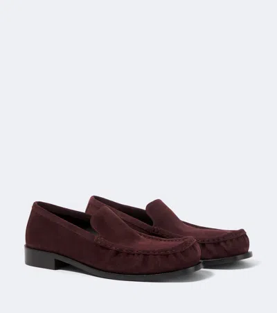 Dries Van Noten Suede Loafers With Round Toe And Leather Sole In Multi