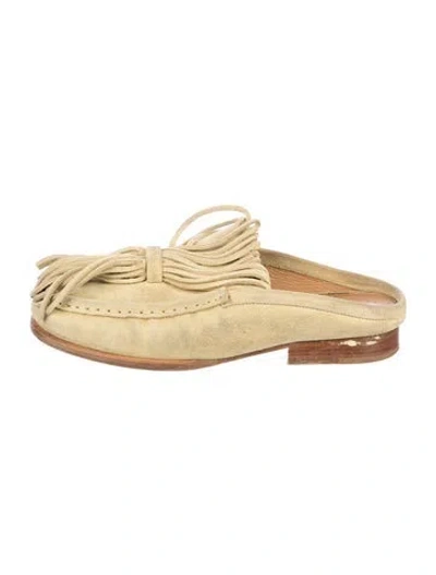 Pre-owned Dries Van Noten Suede Loafers In Neutral
