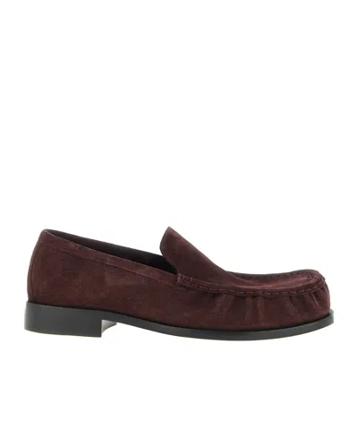 Dries Van Noten Suede Loafers With Round Toe And Leather Sole In Multi