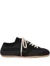 Dries Van Noten Suede Marathon Sneakers In Black