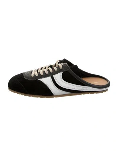 Pre-owned Dries Van Noten Suede Mules In Black
