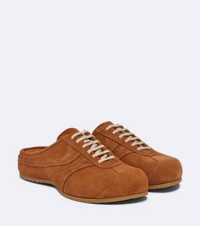 Dries Van Noten Suede Mules In Brown