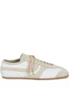 Dries Van Noten Leather Sneakers Low Profile Suede Panels Rubber Sole In Multi