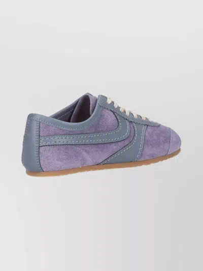 Dries Van Noten Suede Panel Sneakers Rubber Sole