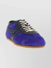 Dries Van Noten Suede Panel Sneakers Rubber Sole In Blue