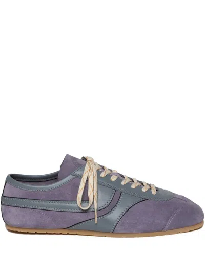 Dries Van Noten Suede-panelled Sneakers In Purple