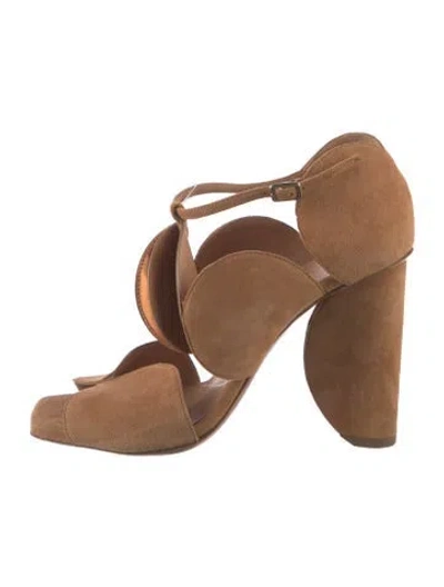 Pre-owned Dries Van Noten Suede Sandals In Brown