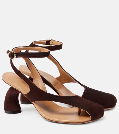 Dries Van Noten Suede Sandals In Brown