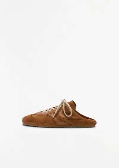 Dries Van Noten Suede Sneaker Mule In Brown