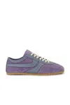 Dries Van Noten Mixed Leather Retro Runner Sneakers In Purple