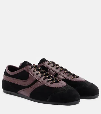 Dries Van Noten Suede Sneakers In Black