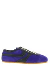 Dries Van Noten Suede Panel Sneakers Rubber Sole In Blue