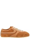 Dries Van Noten Women Beige Low-top Sneakers With Two-tone Lace-up In Suede Woman In Brown