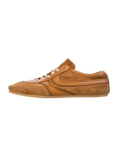 Pre-owned Dries Van Noten Suede Sneakers In Brown