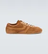 Dries Van Noten Casual Low Top Sneakers With Leather Panels In Brown