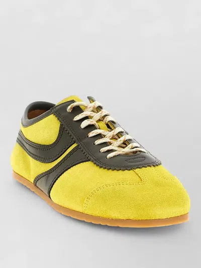 Dries Van Noten Suede Sneakers Low Profile Rubber Sole In Multi