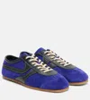Dries Van Noten Suede Panel Sneakers Rubber Sole In Purple