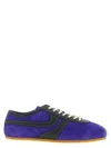 Dries Van Noten Suede Panel Sneakers Rubber Sole In Purple