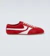 Dries Van Noten Low Top Sneakers With Rubber Sole And Stripe In Red