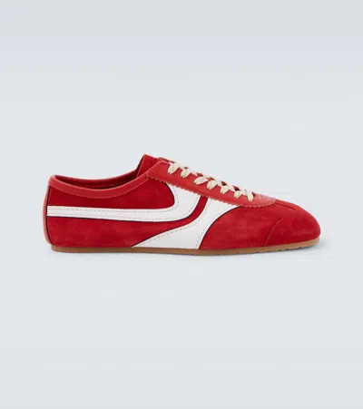 Dries Van Noten Suede Sneakers In Red