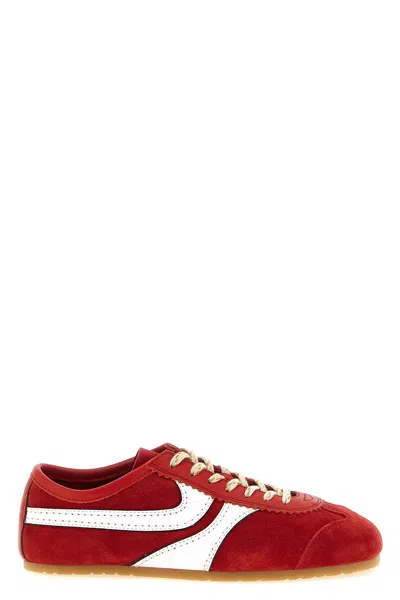 Dries Van Noten Suede Sneakers In Red