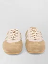 Dries Van Noten Women Beige Low-top Sneakers With Two-tone Lace-up In Suede Woman In Brown