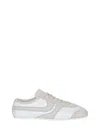 Dries Van Noten Leather Sneakers Low Profile Suede Panels Rubber Sole In White