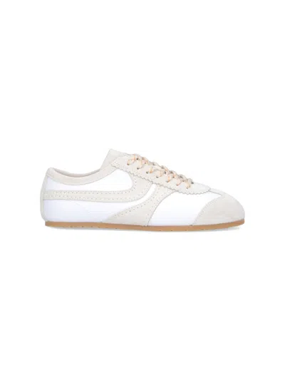 Dries Van Noten Suede Sneakers In White